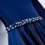 Elegante Königliches Blau Abendkleider 2019 A Linie Rundhalsausschnitt Perlenstickerei Kristall 3/4 Ärmel Lange Festliche Kleider