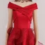 Chic / Beautiful Burgundy Cocktail Dresses 2019 A-Line / Princess V-Neck Sleeveless Ruffle Asymmetrical Formal Dresses