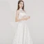 Modern / Fashion White Homecoming Graduation Dresses 2019 A-Line / Princess High Neck Lace Star Sleeveless Floor-Length / Long Formal Dresses