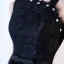 Chic / Beautiful Black Homecoming Graduation Dresses 2018 A-Line / Princess Rhinestone Bow One-Shoulder Backless Sleeveless Tea-length Formal Dresses