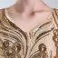Luxury / Gorgeous Burgundy Evening Dresses  2019 Trumpet / Mermaid V-Neck Lace Sequins 1/2 Sleeves Backless Floor-Length / Long Formal Dresses