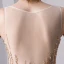 Luxe Doré Fait main Perlage Robe De Soirée 2019 Princesse Encolure Dégagée Cristal En Dentelle Fleur Perle Paillettes Sans Manches Longue Robe De Ceremonie