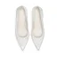 Élégant Blanche Perle Satin Chaussure De Mariée 2021 Cuir 7 cm Talons Aiguilles À Bout Pointu Mariage Escarpins Talons Hauts