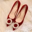 Fashion Red Pearl Rhinestone Wedding Shoes 2021 10 cm Stiletto Heels Pointed Toe Wedding Pumps High Heels