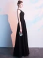Sexy Noire Robe De Soirée 2019 Princesse Sans Manches Faux Diamant Titulaire Dos Nu Longue Robe De Ceremonie