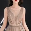 Charmant Dégradé De Couleur Robe De Soirée 2019 Princesse Encolure Dégagée Glitter Polyester Faux Diamant Sans Manches Dos Nu Longue Robe De Ceremonie