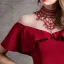 Chic / Beautiful Burgundy Evening Dresses  2019 Trumpet / Mermaid High Neck Beading Crystal Short Sleeve Sweep Train Formal Dresses