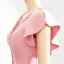 Chic / Beautiful Blushing Pink Evening Dresses  2019 Trumpet / Mermaid V-Neck Crystal Rhinestone Short Sleeve Backless Floor-Length / Long Formal Dresses