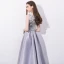 Chic / Beautiful Champagne Homecoming Graduation Dresses 2018 A-Line / Princess Sequins Scoop Neck Sleeveless Knee-Length Formal Dresses