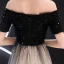 Élégant Noire Robe De Soirée 2019 Princesse De l'épaule Gland Paillettes Manches Courtes Dos Nu Longue Robe De Ceremonie