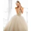 Modern / Fashion Champagne Wedding Dresses 2019 Ball Gown Strapless Lace Beading Sleeveless Backless Cathedral Train Wedding