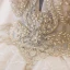 Elegant Champagne Wedding Dresses 2019 Ball Gown Off-The-Shoulder Beading Crystal Rhinestone Pearl Lace Flower Long Sleeve Backless Cathedral Train