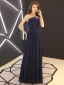Chic / Beautiful Navy Blue Mother Of The Bride Dresses With Shawl 2019 A-Line / Princess Strapless Crystal Lace Flower Tassel Sleeveless Backless Floor-Length / Long