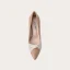Elegant Beige Evening Party Pearl Pumps 2021 Leather 10 cm Stiletto Heels Pointed Toe Pumps High Heels