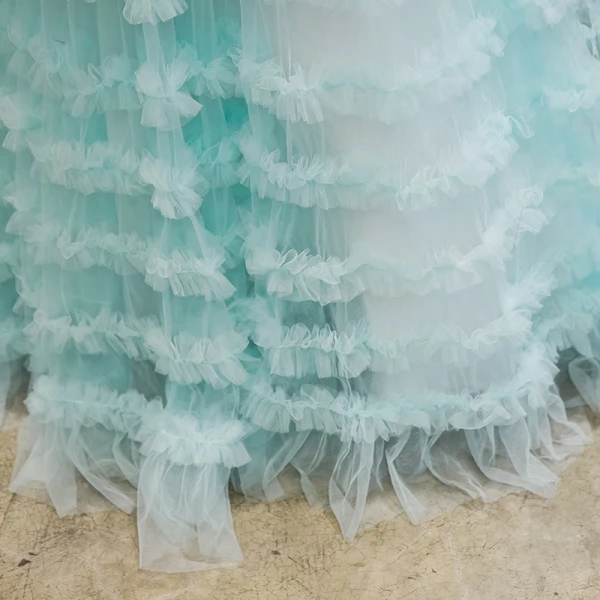 Modern / Fashion Jade Green Evening Dresses  2019 A-Line / Princess Bow Spaghetti Straps Ruffle Flower Sleeveless Backless Floor-Length / Long Formal Dresses