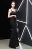 Chic / Beautiful Black Evening Dresses  2019 Trumpet / Mermaid Square Neckline Rhinestone Crystal Sleeveless Backless Floor-Length / Long Formal Dresses