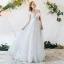 Chic / Belle Ivoire Robe De Soirée 2019 Princesse Bretelles Spaghetti Perlage En Dentelle Fleur Dos Nu Longue Robe De Ceremonie