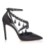 Charming Black Evening Party Womens Shoes 2019 Ankle Strap Rhinestone Tassel 8 cm Stiletto Heels Pointed Toe High Heels