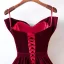 Chic / Beautiful Burgundy Prom Dresses 2019 A-Line / Princess Spaghetti Straps Suede Bow Sleeveless Backless Floor-Length / Long Formal Dresses