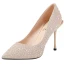 Sparkly Silver Wedding Shoes 2019 Sequins Rhinestone 10 cm Stiletto Heels Pointed Toe Wedding Pumps