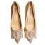 Sparkly Gold Wedding Shoes 2019 Leather Rhinestone Sequins 9 cm Stiletto Heels Pointed Toe Wedding Pumps