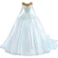 Haut de Gamme Ivoire Perlage Perle Robe De Mariée 2021 Robe Boule Encolure Dégagée Manches Longues Royal Train Mariage