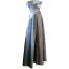 Chic Gris Argenté Fendue devant Satin Robe De Bal 2021 Princesse De l'épaule Manches Courtes Dos Nu Longue Promo Robe De Ceremonie