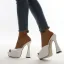 Chic / Belle Noire Club de carnaval Sandales Femme 2021 13 cm Talons Épais Peep Toes / Bout Ouvert Sandales Talons Hauts