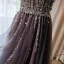 Chic / Beautiful Purple Prom Dresses 2021 A-Line / Princess V-Neck Beading Sequins Sleeveless Backless Floor-Length / Long Prom Formal Dresses