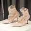 Mode Nude Afton Pumps 2019 Paljetter Spets 10 cm Stilettklackar Spetsiga Pumps