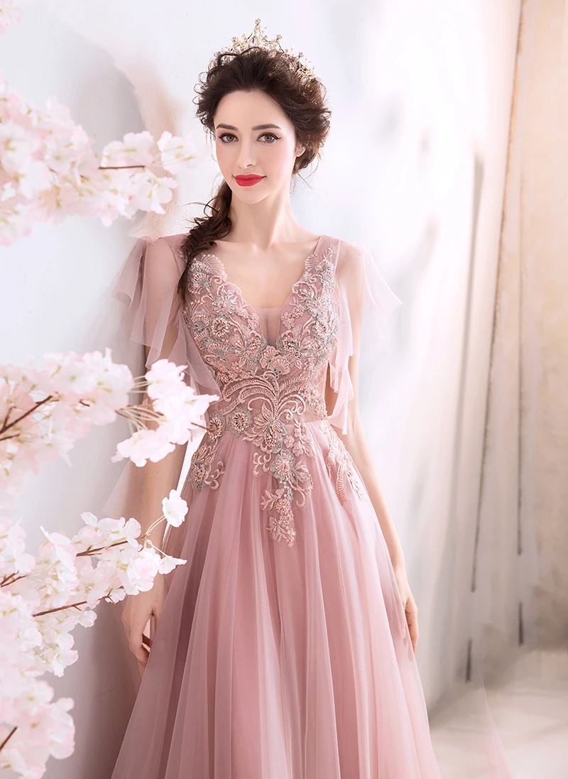 slim fit dress slacks Cherry Blossom Parfait Gown– Teuta Matoshi