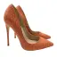Snygga / Fina Apelsin Casual Läder Pumps 2019 Snakeskin Trycket 12 cm Stilettklackar Spetsiga Pumps
