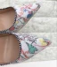 Chic / Beautiful Casual Color block Cartoon Pumps 2019 Leather Printing 12 cm Stiletto Heels Pointed Toe Pumps