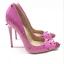 Chic / Beautiful Candy Pink Rave Club Pumps 2019 Patent Leather Rivet 12 cm Stiletto Heels Pointed Toe Pumps