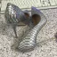 Amazing / Unique Silver Rave Club Pumps 2019 Snakeskin Print Leather 12 cm Stiletto Heels Pointed Toe Pumps