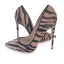 Mooie / Prachtige Bruin Rave Club Pumps 2019 Gestreept 12 cm Naaldhakken / Stiletto Spitse Neus Pumps