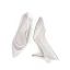 Elegant White Wedding Shoes 2019 Leather Rhinestone 8 cm Stiletto Heels Pointed Toe Wedding Pumps