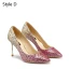 Scintillantes Argenté Cuir Soirée Escarpins 2019 Paillettes 8 cm Talons Aiguilles À Bout Pointu Escarpins