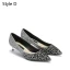 Schöne Silber Abend Pumps 2019 Leder Pailletten 4 cm Stilettos Spitzschuh Low Heel Pumps