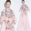 Chinese style Grey Evening Dresses  2018 A-Line / Princess Lace Appliques V-Neck 3/4 Sleeve Floor-Length / Long Formal Dresses