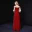 Chic / Belle Bordeaux Robe De Soirée 2019 Princesse Bretelles Spaghetti 3/4 Manches Dos Nu Longue Robe De Ceremonie