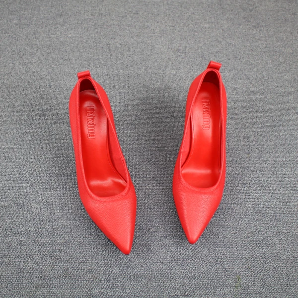 Mooie / Prachtige Khaki Kantoor Pumps 2019 Leer 7 cm Naaldhakken / Stiletto Spitse Neus Pumps