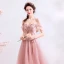 Flotte Lyserød Gallakjoler 2019 Prinsesse Off-The-Shoulder Perle Rhinestone Med Blonder Blomsten Ærmeløs Halterneck Lange Kjoler