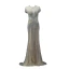 Luxury / Gorgeous Silver Evening Dresses  2019 Trumpet / Mermaid Scoop Neck Handmade  Beading Crystal Short Sleeve Sweep Train Formal Dresses