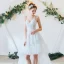 Chic Haute Basse Été Ivoire Plage Robe De Mariée 2019 Princesse Bretelles Spaghetti Perlage Paillettes Appliques En Dentelle Fleur Sans Manches Dos Nu Train De Balayage