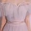 Modern / Fashion Grey Evening Dresses  2018 A-Line / Princess Beading Off-The-Shoulder Backless Short Sleeve Floor-Length / Long Formal Dresses