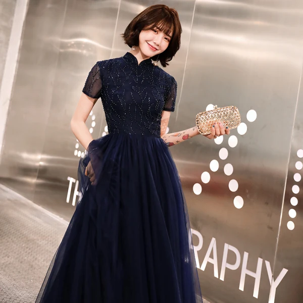 formal red backless dress Midnight Navy Blue Imperial Suit