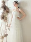 Simple Ivoire Robe De Mariée 2019 Princesse Noeud Bretelles Spaghetti Appliques Sans Manches Dos Nu Longue