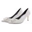 Classy Ivory Wedding Shoes 2019 Leather Lace Rhinestone 7 cm Stiletto Heels Pointed Toe Wedding Pumps