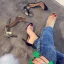 Modern / Fashion Black Casual Womens Sandals 2019 Ankle Strap 10 cm Stiletto Heels Open / Peep Toe High Heels
